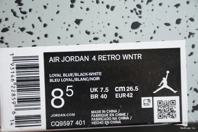 Jordan CQ9597-401 Air Black 4 Red Loyal WNTR Habanero Blue 0329